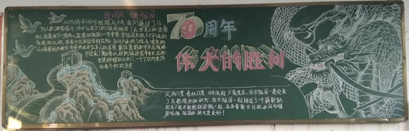 經(jīng)濟貿(mào)易系開展“建國70周年”黑板報評比活動(圖文)