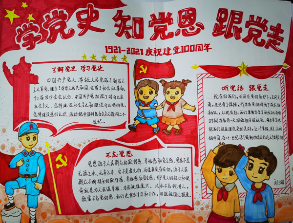 經(jīng)濟貿(mào)易系組織開展黨史知識宣傳手抄報活動